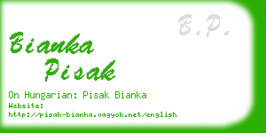 bianka pisak business card